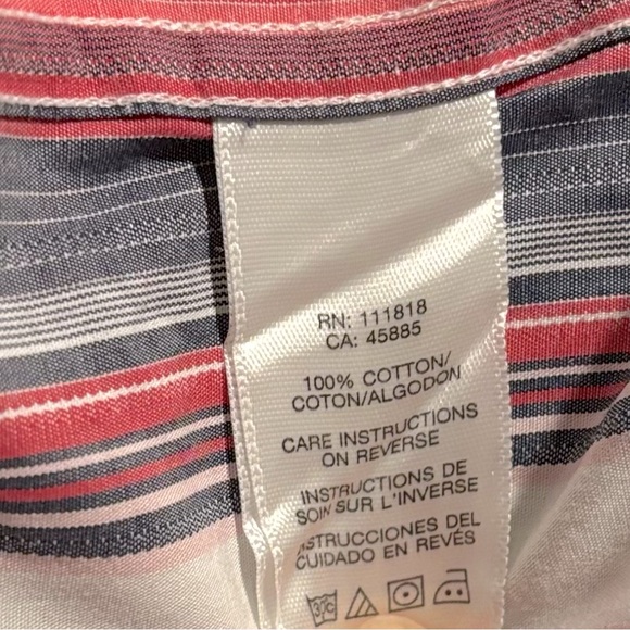 Michael Kors Red and Pink Casual Button Down Shirt - Picture 7 of 13